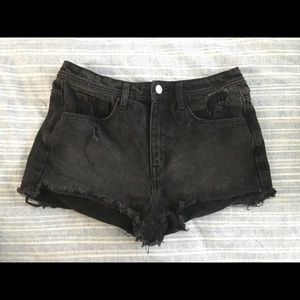 H&M Black High Waisted Shorts